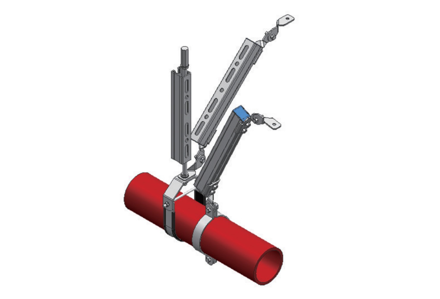 水管侧纵向抗震支架